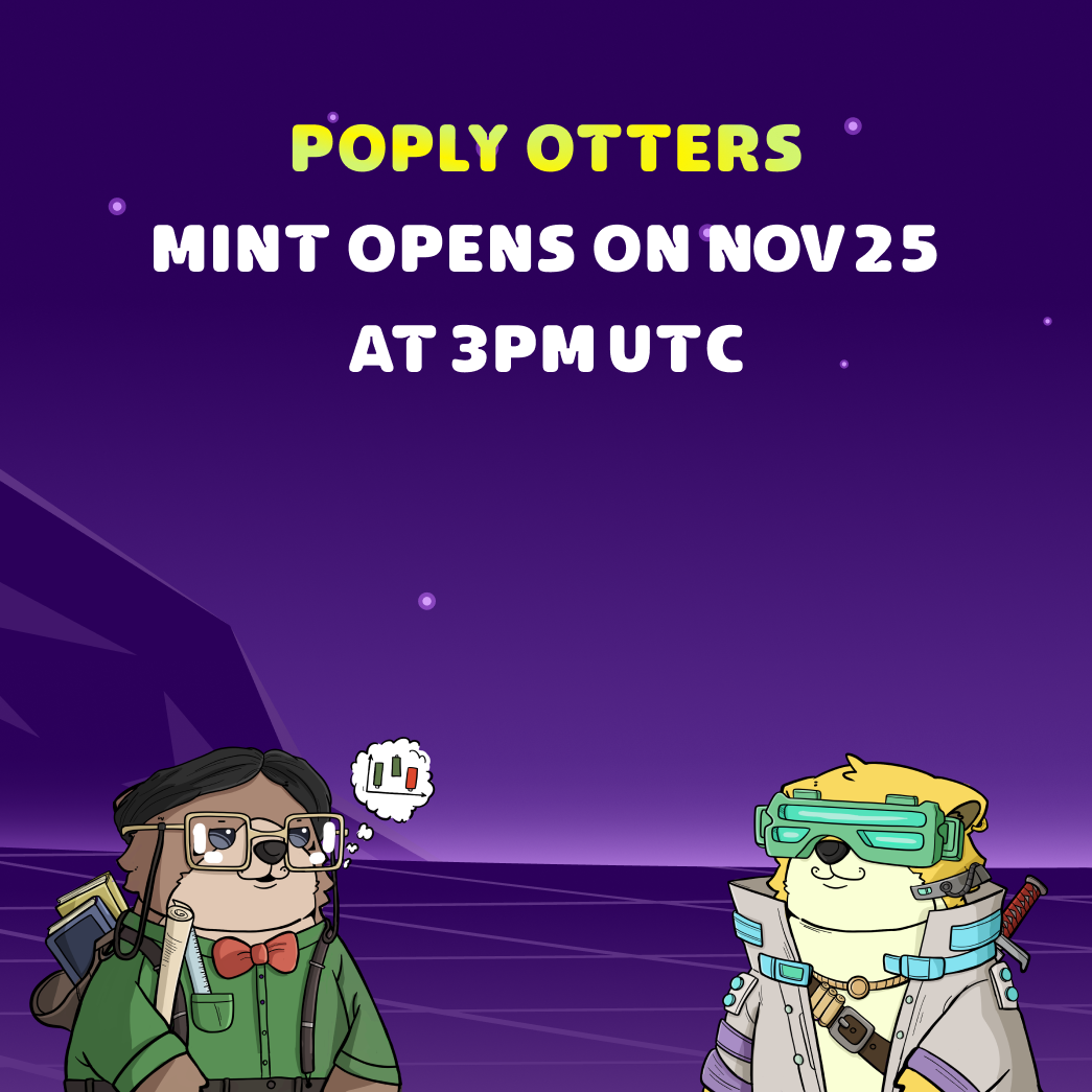 Poply Otters Launch Banner