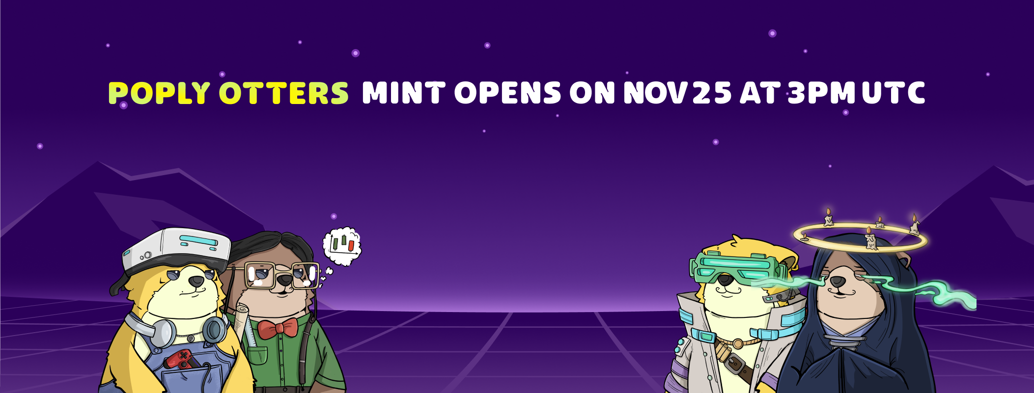 Poply Otters Launch Banner